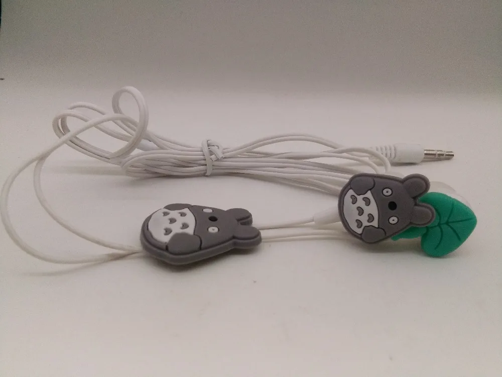 Новинка 2016 года kawaii totoro музыкальные MP3-плееры наушники с рисунком Тоторо и мини-usb