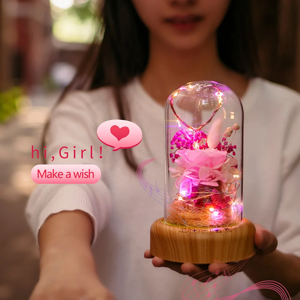 Светодиодный динамик ночник мечта стреймер желаемое стекло бутылки огни Рождество Свадьба домашвечерние