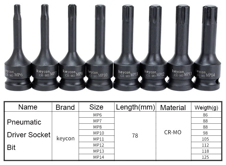 Набор торцевых головок звездообразных звездочек 1/2 дюйма 8 шт. | Инструменты