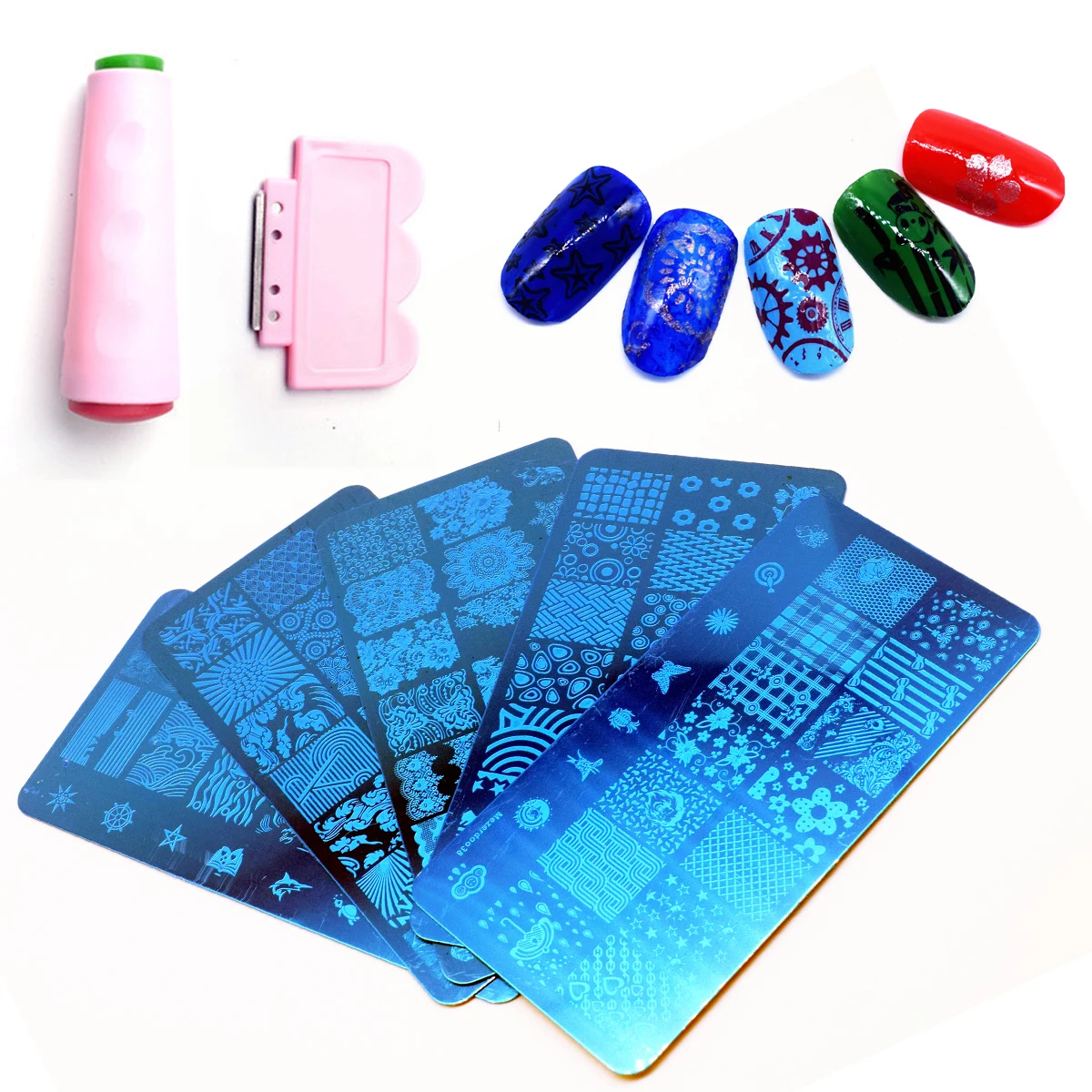 Геометрическая пластина с изображением черепа трафаретная штамповка единорога