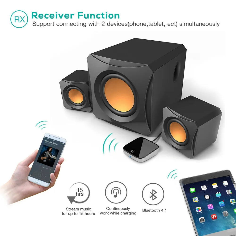 2 в 1 Bluetooth передатчик и приемник Aptx цифровой оптический Toslink выход 3 5 мм AUX BTI 029 ТВ