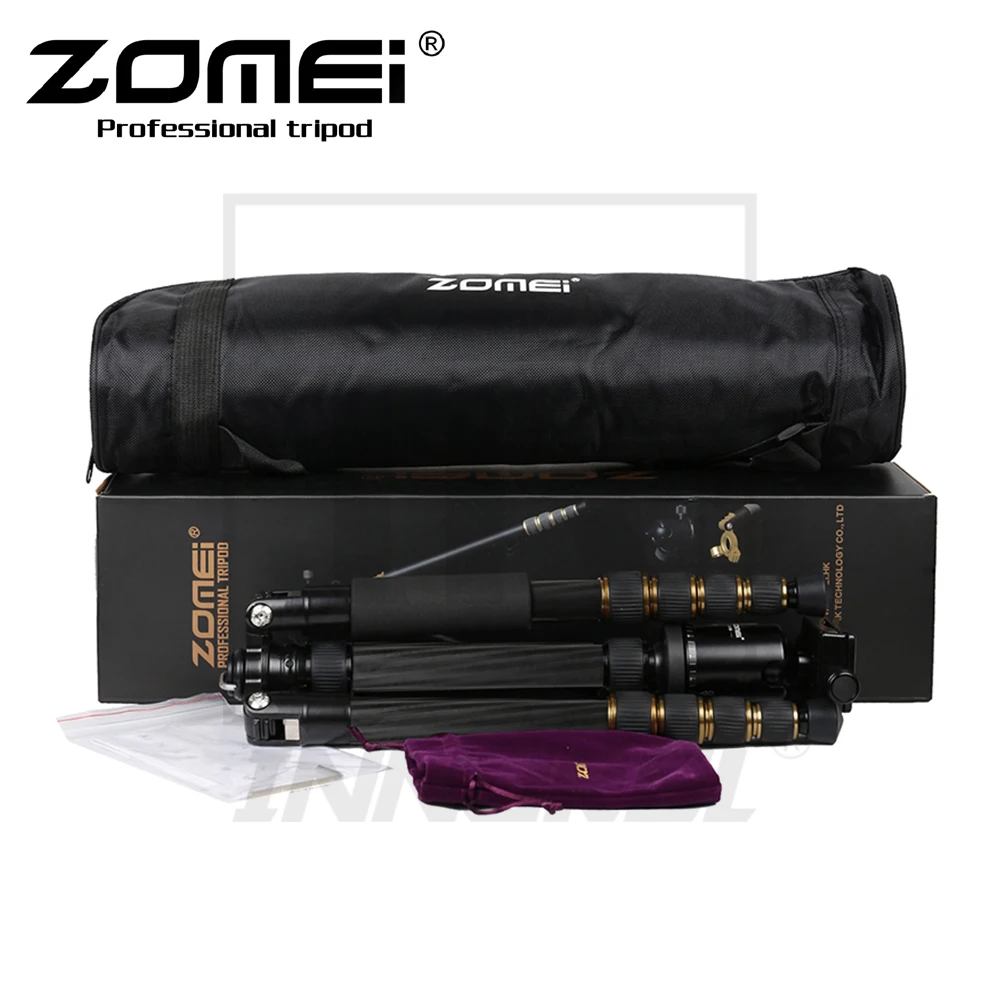Zomei Z669C штатив из углеродного волокна для профессиональной зеркальной камеры портативный дорожный штатив монопод с шаровой головкой для Canon Nikon sony