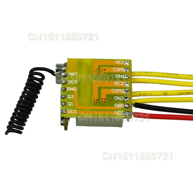 Миниатюрный 2-канальный релейный дистанционный переключатель постоянного тока 3