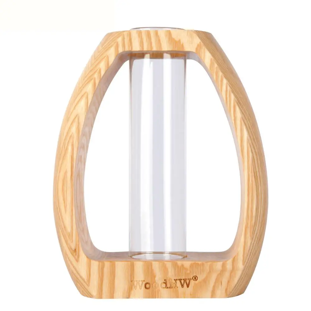 Декор для дома креативная деревянная и стеклянная ваза посадки воды стеклянный