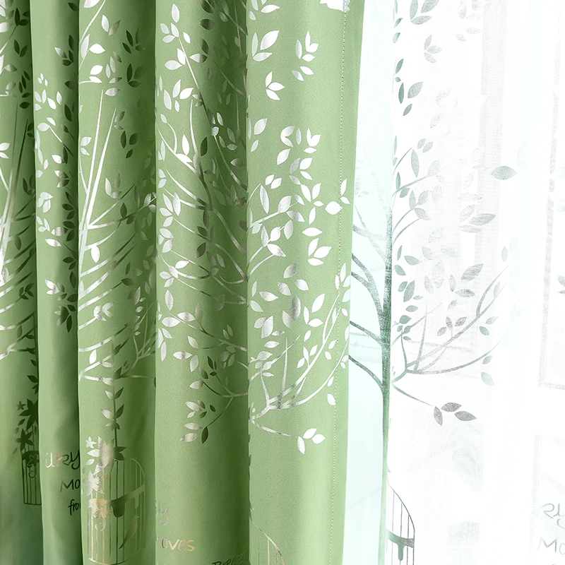 MYRU средиземноморская темно-синяя ткань занавески сельские серебряные деревья с