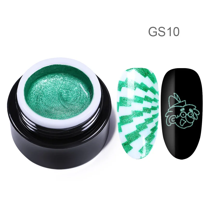 GS10 Гель-лак для ногтей BORN PRETTY, 8 мл, неоновый флуоресцентный лак для тиснения ногтей, цветной лак для тиснения ногтей - Цвет: GS10