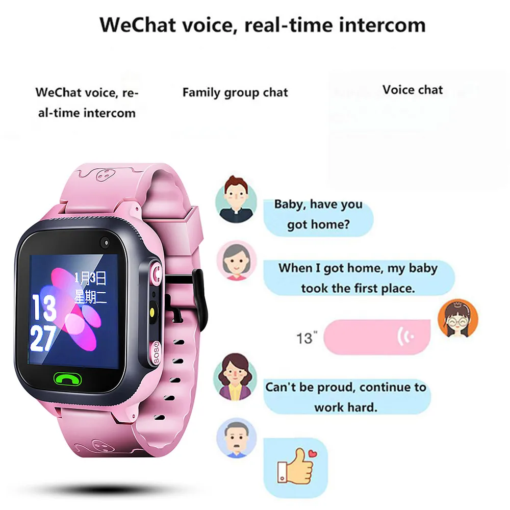 Anti-lost Kids Safe GPS Tracker Smart Watch GSM Locator Touch Screen SOS Children Waterproof Wristband | Электроника