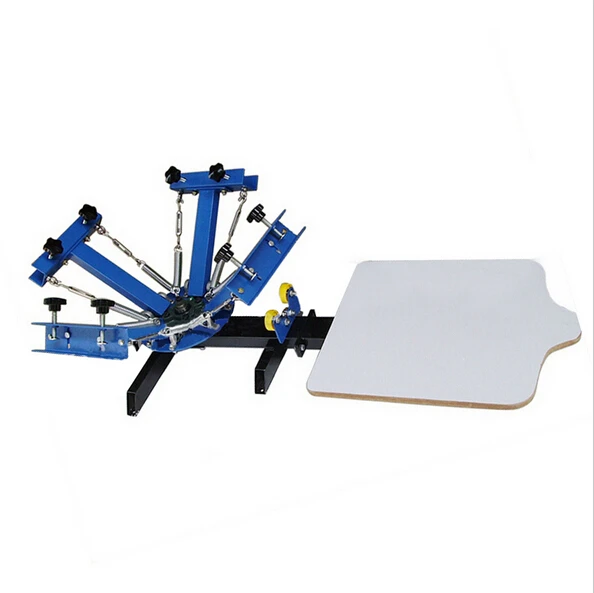 Бесплатная доставка 4 цвета 1 станция машина для шелкографии принтер футболок