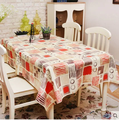 

NIOBOMO simple pastoral PVC plastic tablecloth waterproof oilproof dustproof multi-function printed square tablecloth