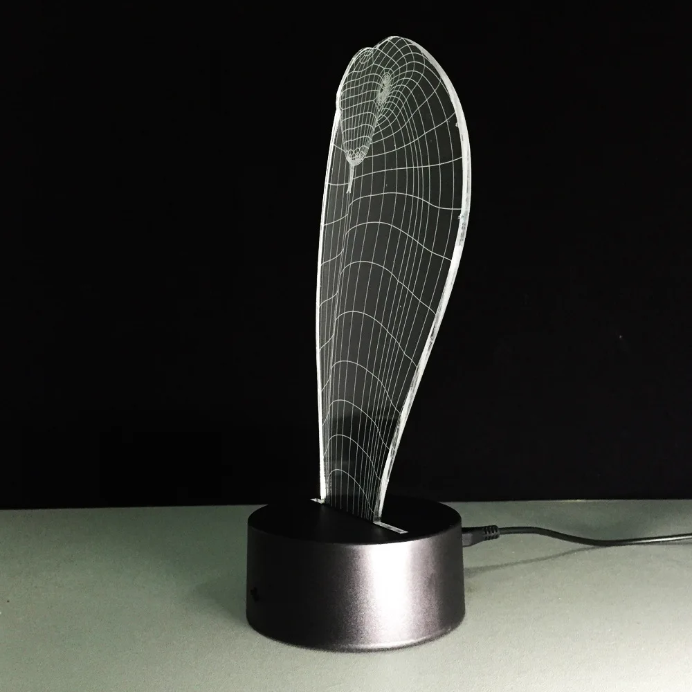 Новинка светодиодная 3d лампа с Usb прикроватная Настольная внешним аккумулятором