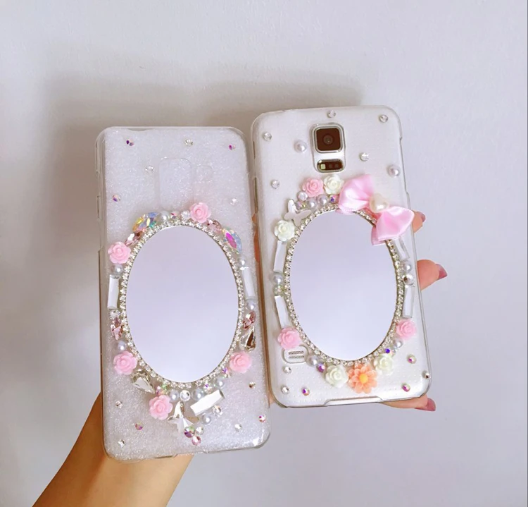 Lady diamond цветы зеркальный чехол для телефона Xiaomi Redmi 5 Plus/Note 7 6 Pro 6A S2 Y2 телефонные