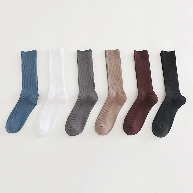Новинка хлопковые мужские носки дышащие длинные спортивные однотонные