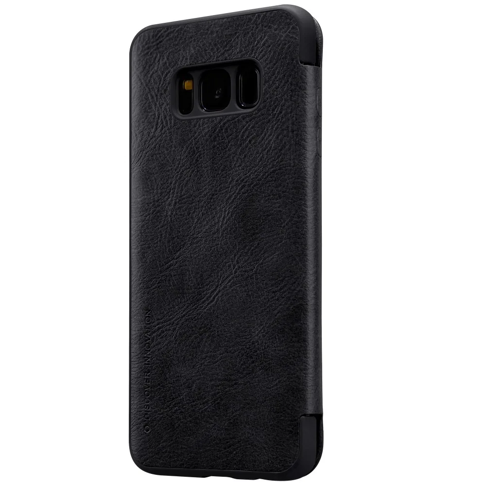 Чехол для Samsung galaxy s8 кожаный чехол 5 8 дюйма Nillkin QIN samsung со слотом кредитной карты |