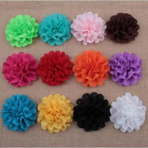 

New Lace Flower Head Handmade Flower Baby Girls Hair Accessories Boutique Flowers For Children YH472