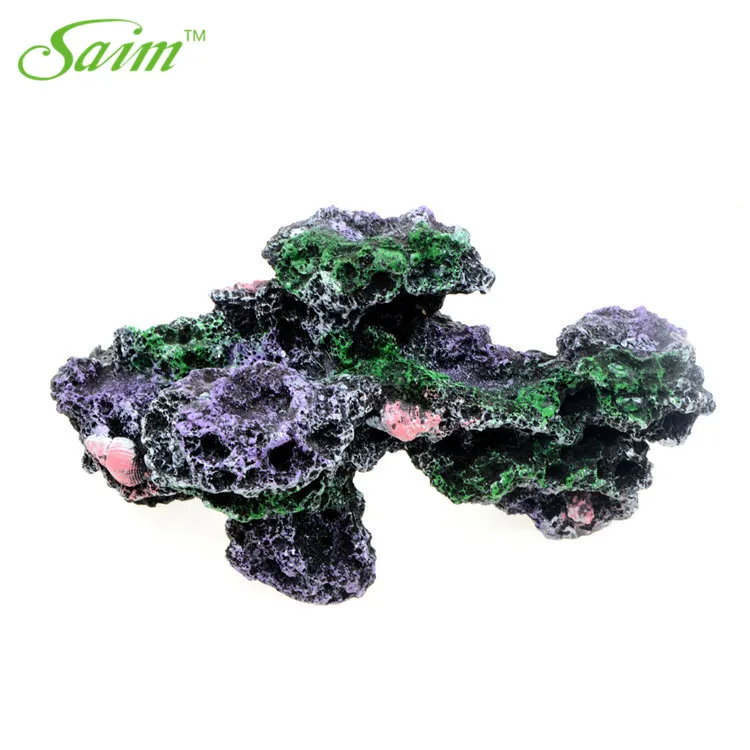Saim 10.8" Aquariums Accessories Artificial Coral Reef Coral Reef Shell Stones Fish Tank Decoration Aquarium Resin Coral Decor