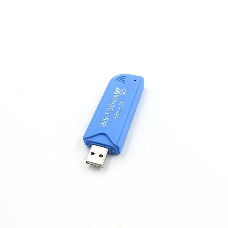 ТВ тюнер USB2.0 синий Стик DAB FM DVB T RTL2832 R820T SDR флешка цифровой приемник ИК пульт
