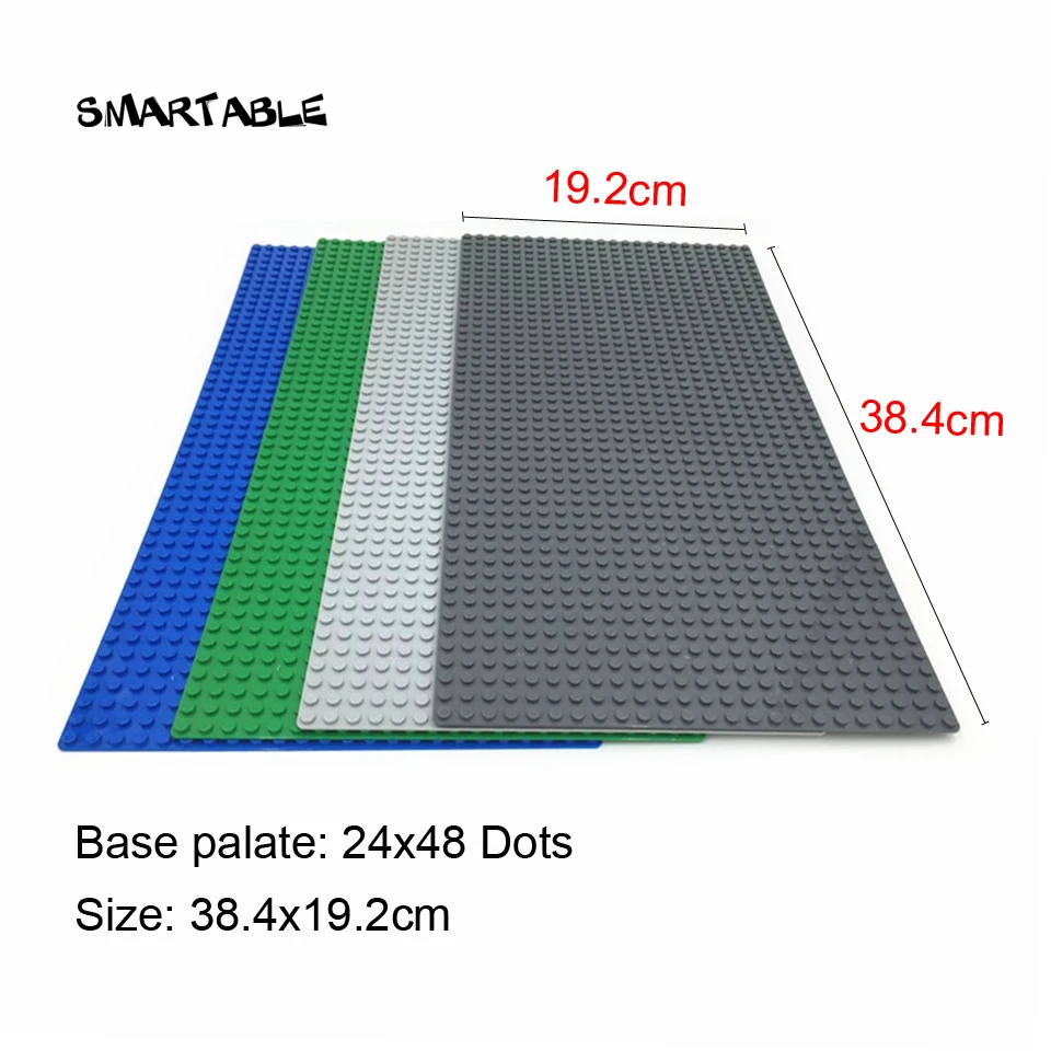 Базовая пластина Smartable 24X48 для мелких кирпичей, конструктор MOC, детали «сделай сам», игрушки, совместимые с основными брендами, игрушки, рождественский подарок, 3 шт./лот
