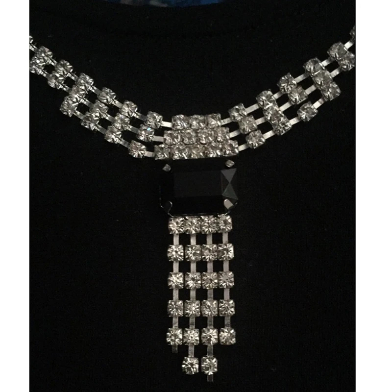 Аксессуары цепочки для ожерелья DIY воротник одежда выступлений горный хрусталь