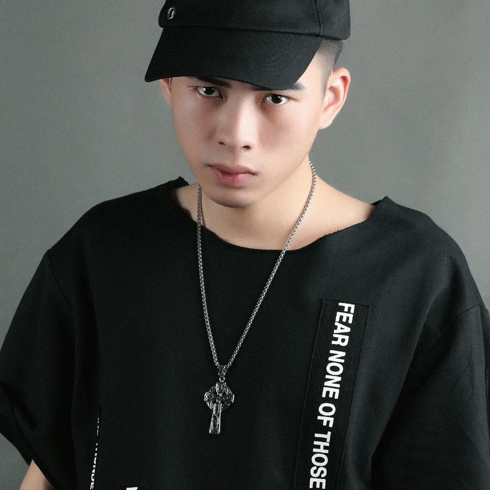 Religious Jesus Cross Design Pendant Necklaces For Man Vintage Stainless Steel Jewelry Men Gift Accessory 2 Colors GX1224 | Украшения и