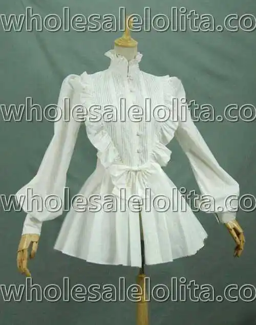 Белая хлопковая блузка в стиле Викторианского эдвардиана топ рубашка плащ