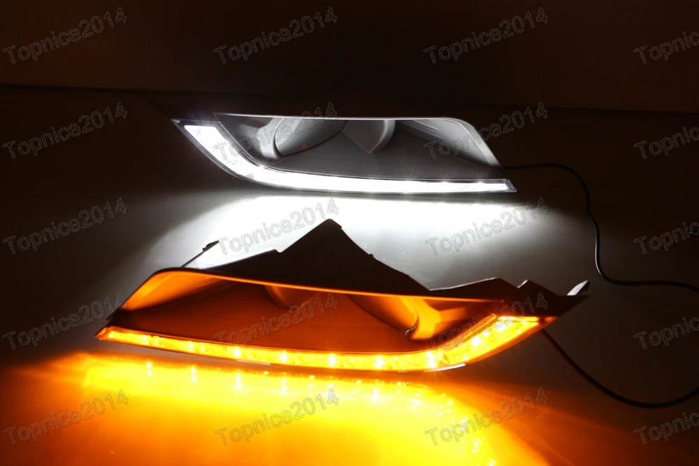 1 пара DRL с желтыми поворотными лампами дневные ходовые огни Автомобильные