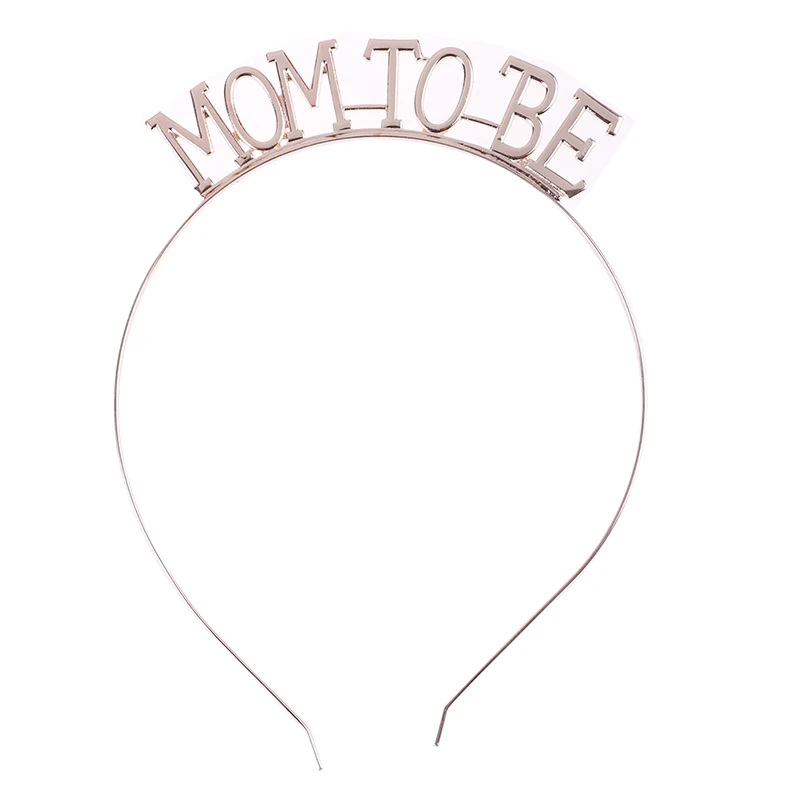 Rose Gold Розовое золото серебро MOM to be Tiara Корона головная повязка Детская игрушка в ванную для мальчиков и девочек пол раскрывает Вечерние Декорации - Цвет: Rose Gold