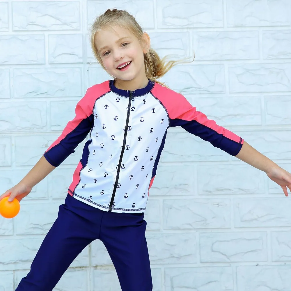 Женский раздельный купальник с длинным рукавом защитой от УФ лучей|Комбинезоны| |