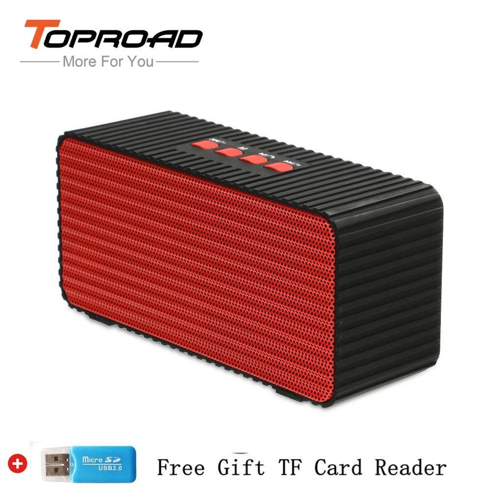 Toproad Mini Bluetooth Динамик Поддержка USB TF FM Радио Беспроводной Портативный Музыка Sound Box