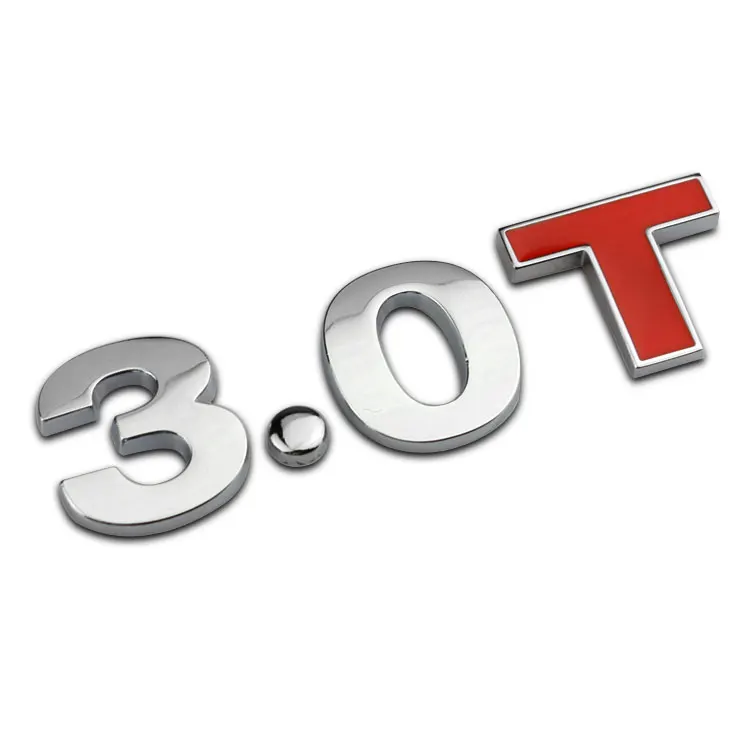 FLYJ металлический 3D 1 4 5 6 8 2 0 3 T L логотип хорошее качество машинный багажник Sticke