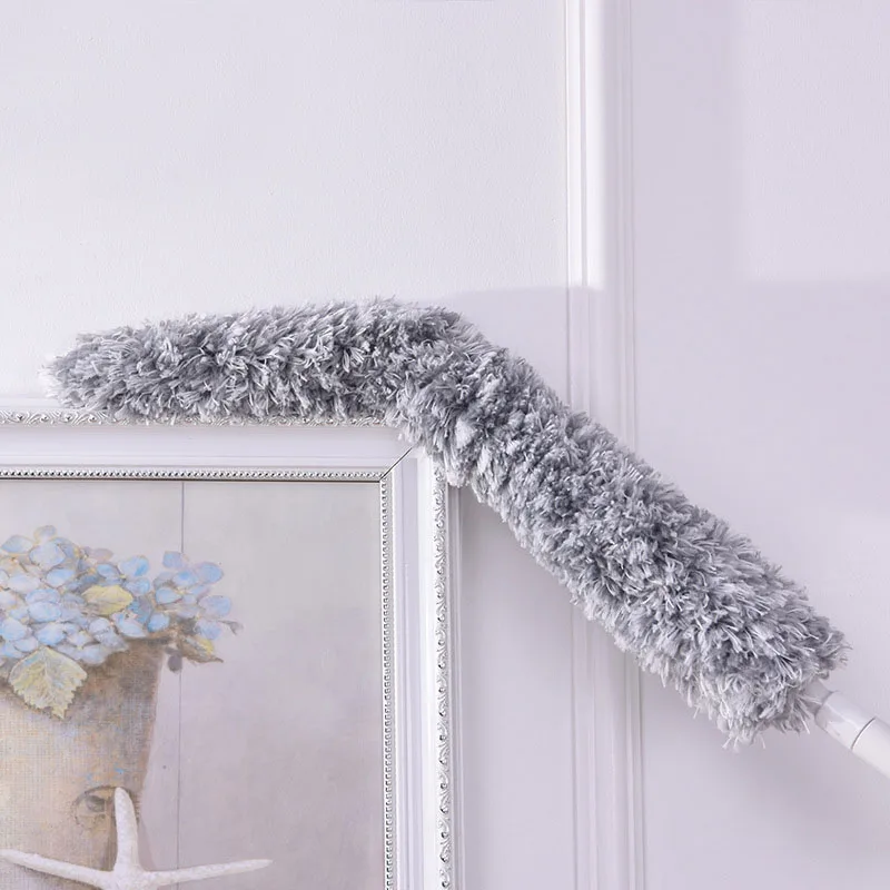 

Soft Microfiber Duster Telescopic Retractable Handle Electrostatic Natural Feather Car Dust Brush Roof HouseholdCleaning Tools