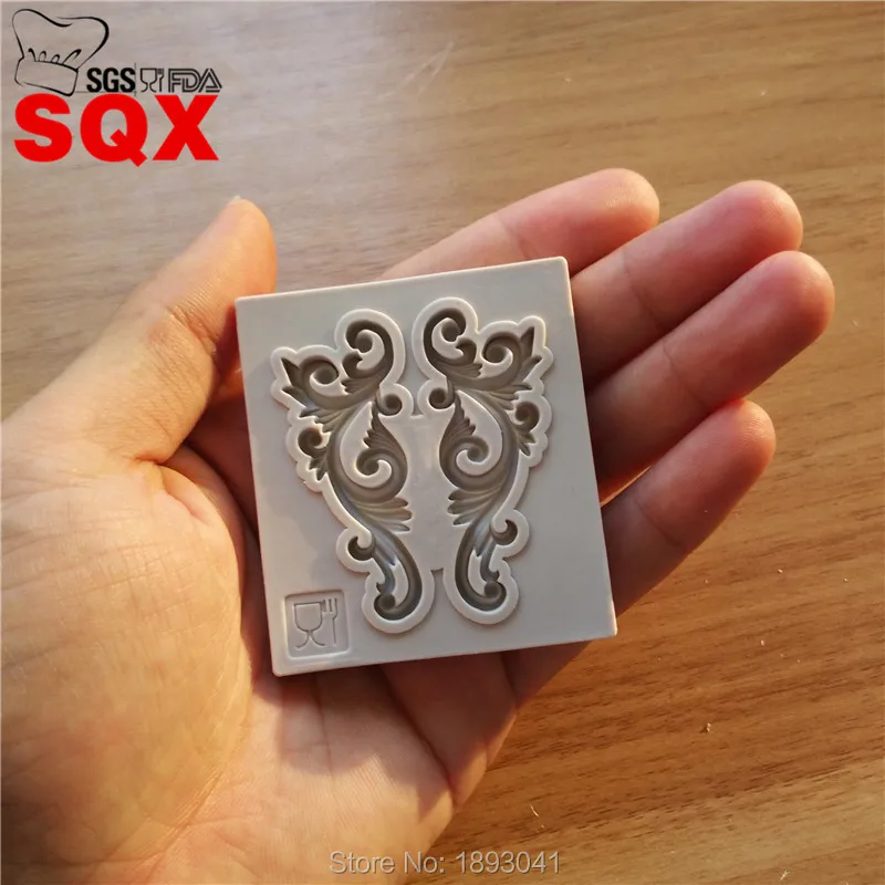 Рельефная силиконовая кружевная форма в европейском ретро стиле для помадки