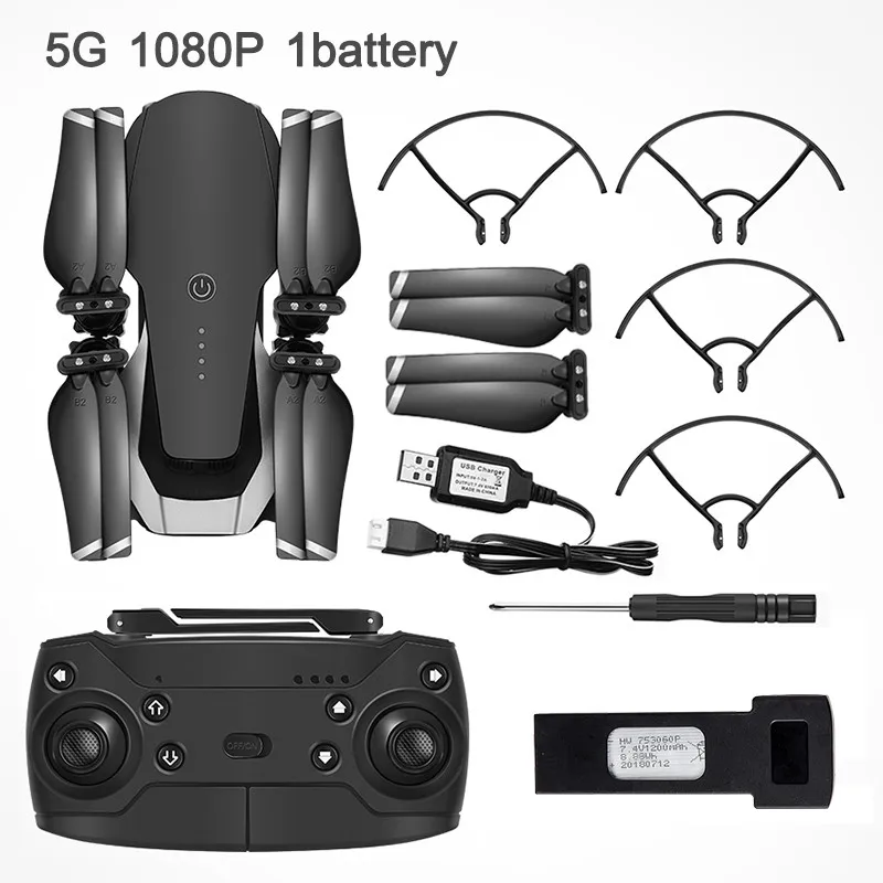 One Battery 1080P 5G Eachine E511S 2,4G 4CH gps 6-axis gyro Dynamic Follow wifi FPV с камерой 1080P 16 минут время полета Радиоуправляемый Дрон Квадрокоптер - Цвет: One Battery 1080P 5G