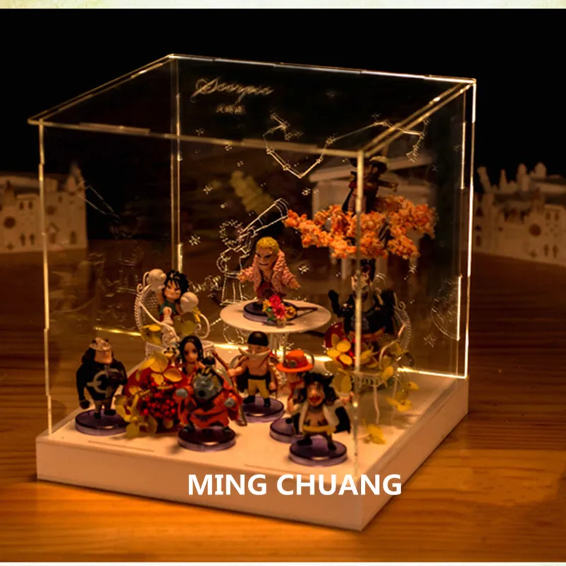 Одна штука Tony Chopper Nami Usopp Roronoa Zoro Nico Robin 3D со светодиодной подсветкой Microlandschaft
