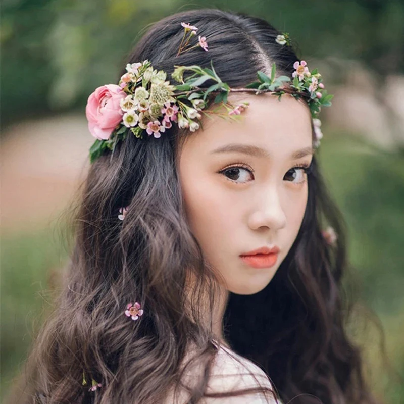 Венок для волос в богемном стиле с изображением ангела цветов и лозы | Украшения