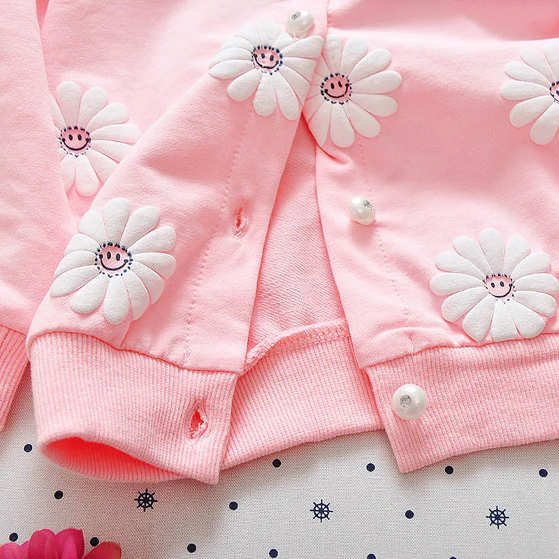 BibiCola newborn baby girls floral lace outerwear coat clothes spring autumn 0-2Y new infant toddler cute warm jackets coats |