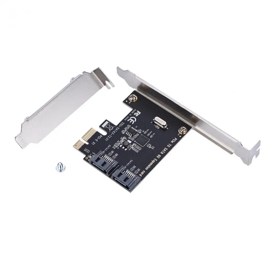 Плата расширения PCI E Express на SATA 3 0 с кронштейном и 2 портами III 6 Гбит/с|pci express to sata|pci