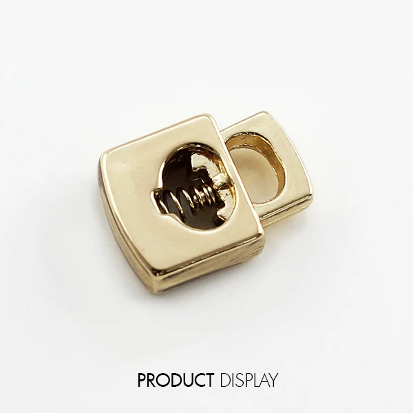 100 металлический золотой тон квадратная пробка тумблер Пряжка веревка зажим