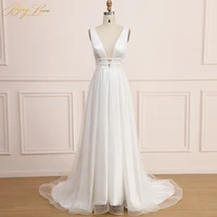 berylove ivory sequin wedding dress 2019 glitter vestidos de novia v neck open back shiny robe de mariee sparkle bride dress