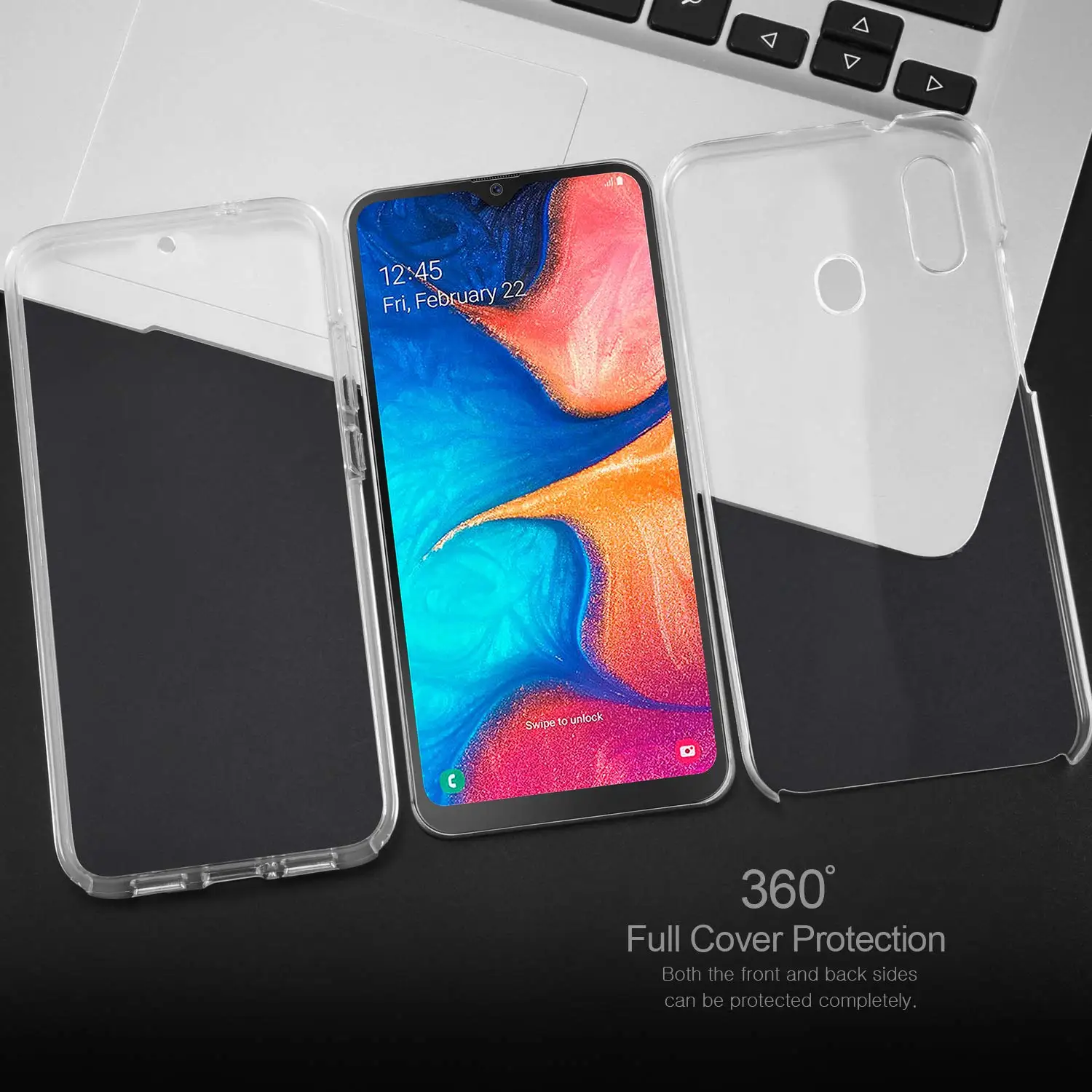 For Samsung Galaxy A20E A20 A 20 E 2019 Case 360 Degree Silicone Cover 2 in 1 Hard PC Back + Soft TPU Front |