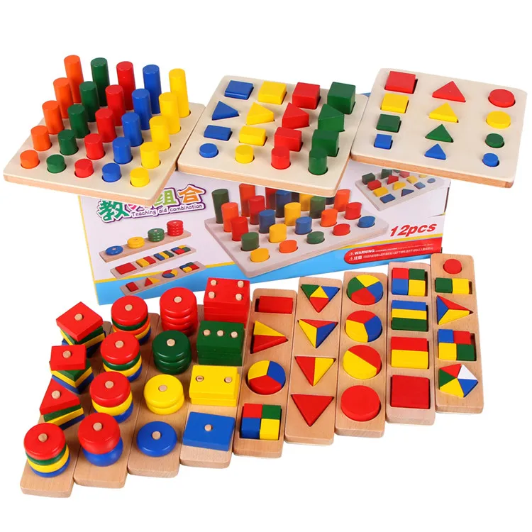 

Деревянные игрушки Монтессори в форме Oyuncak, 12 в 1 Набор, цилиндрические развивающие блоки, игрушки для детей, игрушки, игрушки