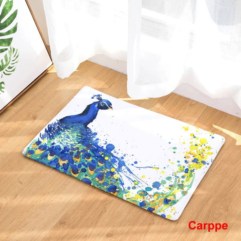 Коврики для ванной с принтом павлина Противоскользящие коврики новинка 2017|carpet mat