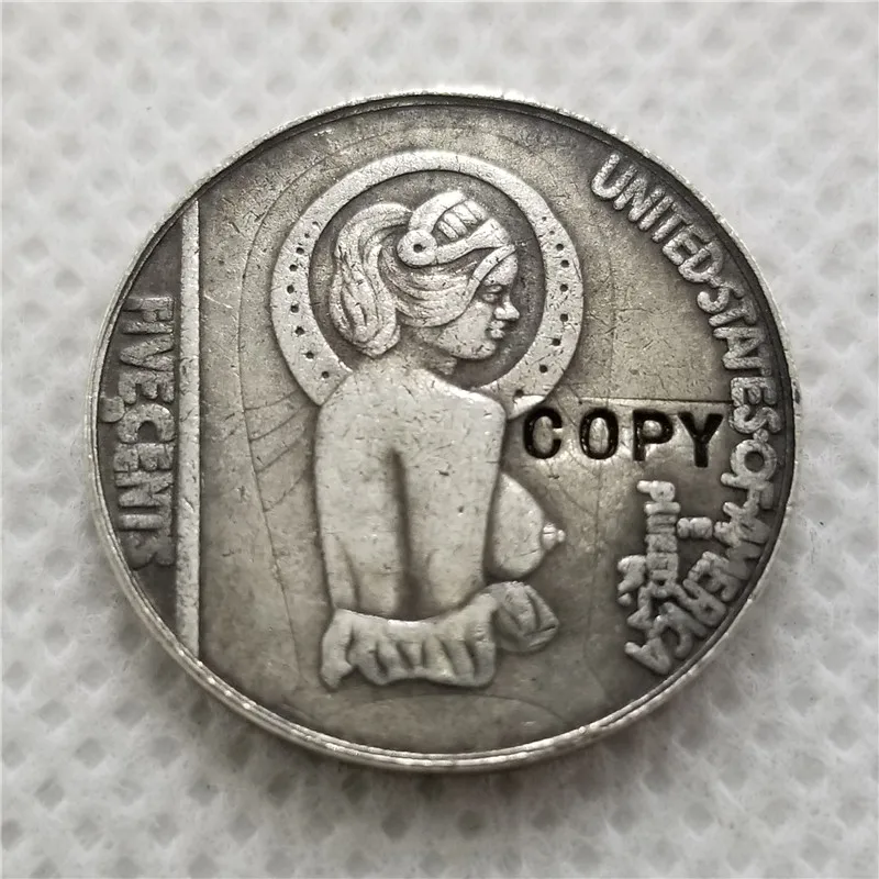 Хобо никель Coin_Type# 48_BUFFALO никель МОНЕТА КОПИЯ