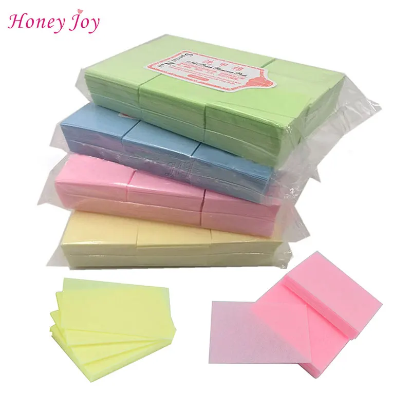 

111gram/bag Solid Durable Lint-Free Wipes 100% Cotton Nail Tools Bath Manicure Gel Nail Polish Remover Yellow Green Blue