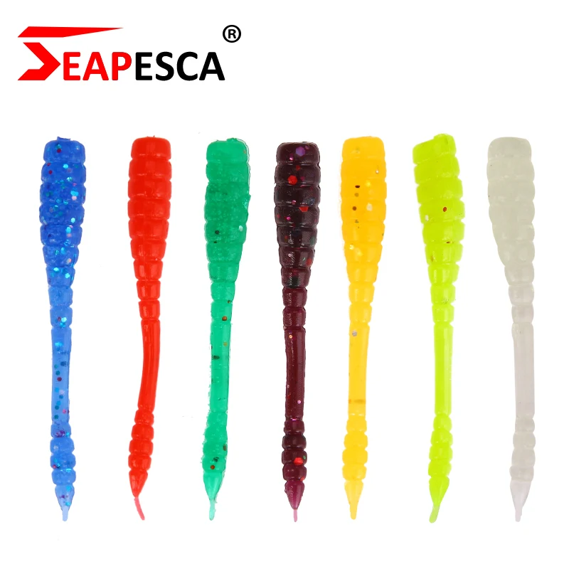 SEAPESCA 5 шт. мягкие приманки рыболовные черви грубы 45 мм 0 4 г Aritificial воблеры плавать