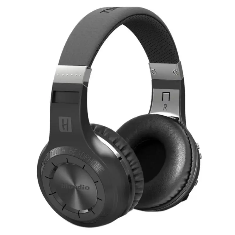 Черный Bluedio Турбины Hurricane H Bluetooth 4,1 Беспроводные стереонаушники - Цвет: Черный