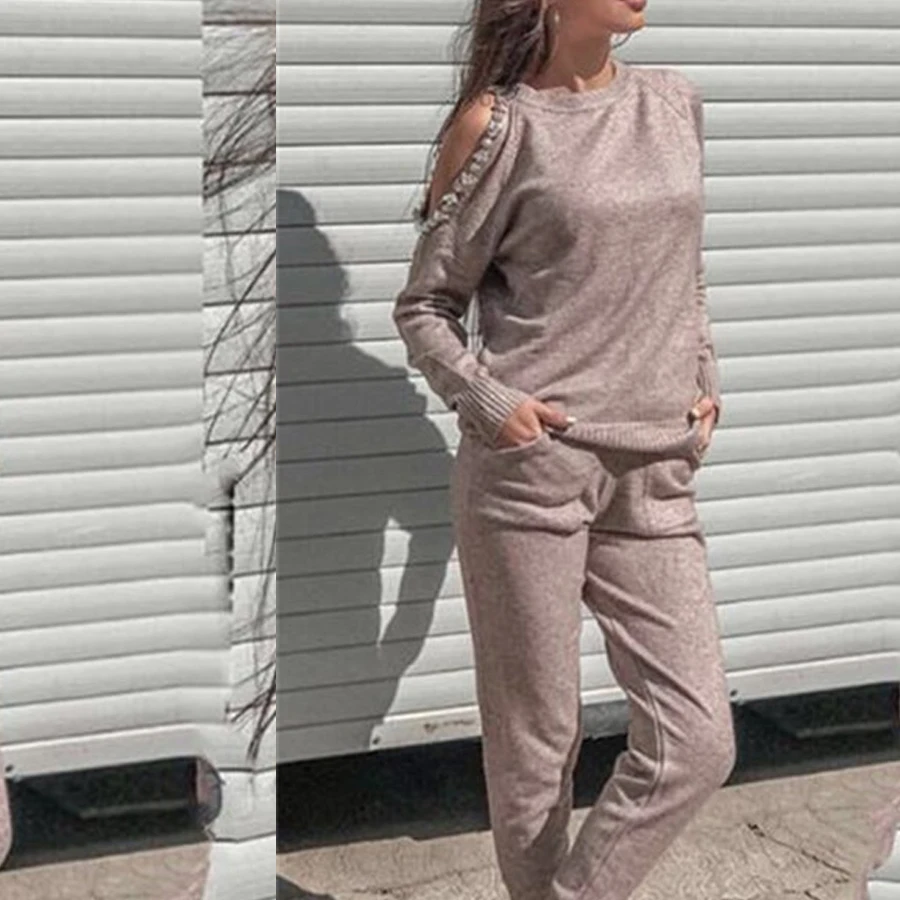 Теплый вязаный комплект из кашемира и шерсти с бисером свитер без бретелек +