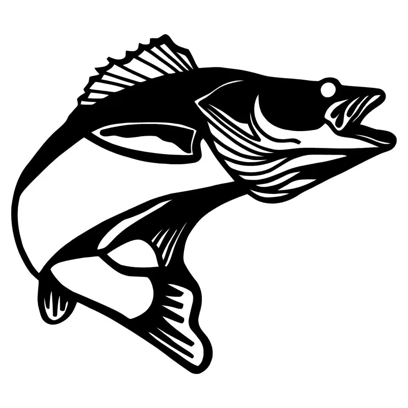 15 1*13 3 см Виниловая наклейка с изображением рыбы Судака|car sticker|fish vinyl decalcar decal sticker |