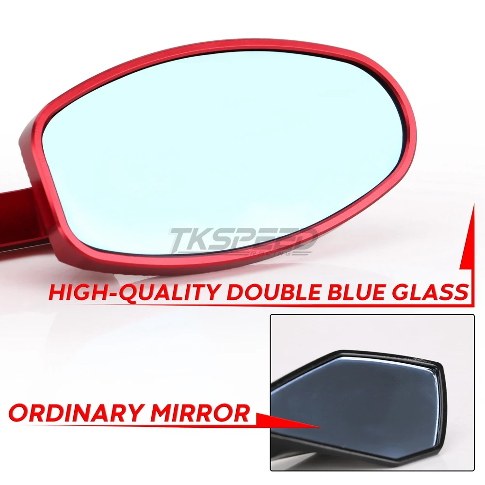 Алюминиевые универсальные боковые зеркала заднего вида на руль мотоцикла 7/8