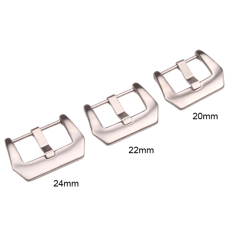Пряжка из нержавеющей стали для ремешка часов серебристая матовая застежка с