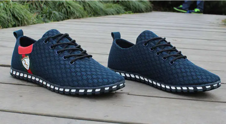 Sycatree Male Leather Casual Shoes for Men Canvas Shoes Outdoor Sneakers Air Mesh Flats Breathable Brand Shoes Plus Size 46